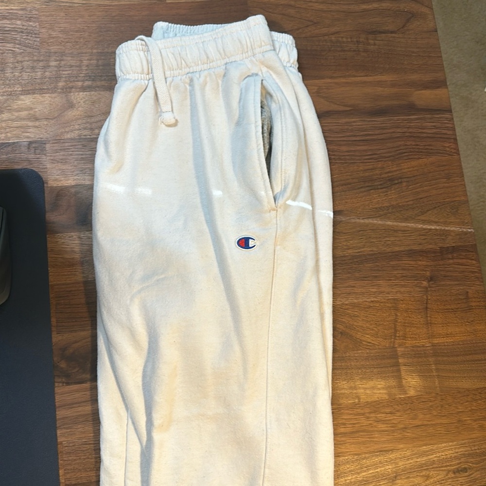 Champion men’s joggers size medium white